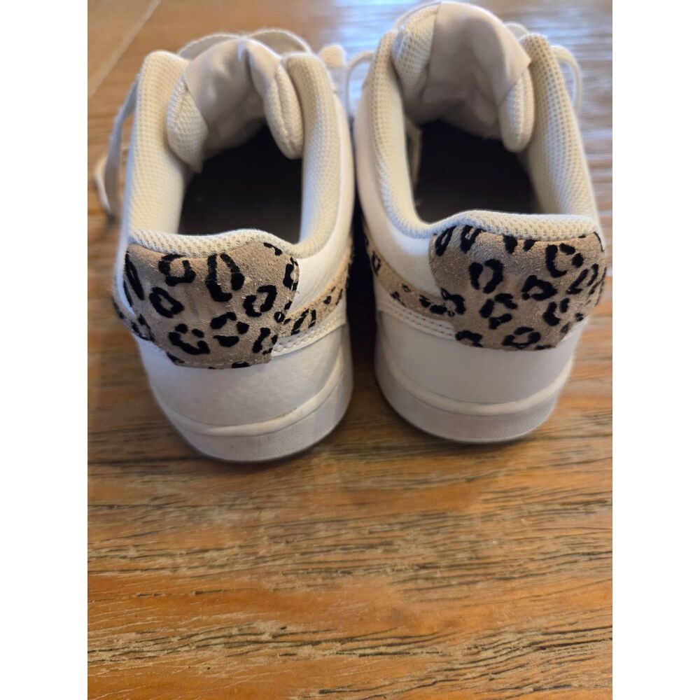 Nike Court Vision Low 'Leopard Swoosh - White', WMNS #DD9665-100. size 7.5 - Picture 4 of 6